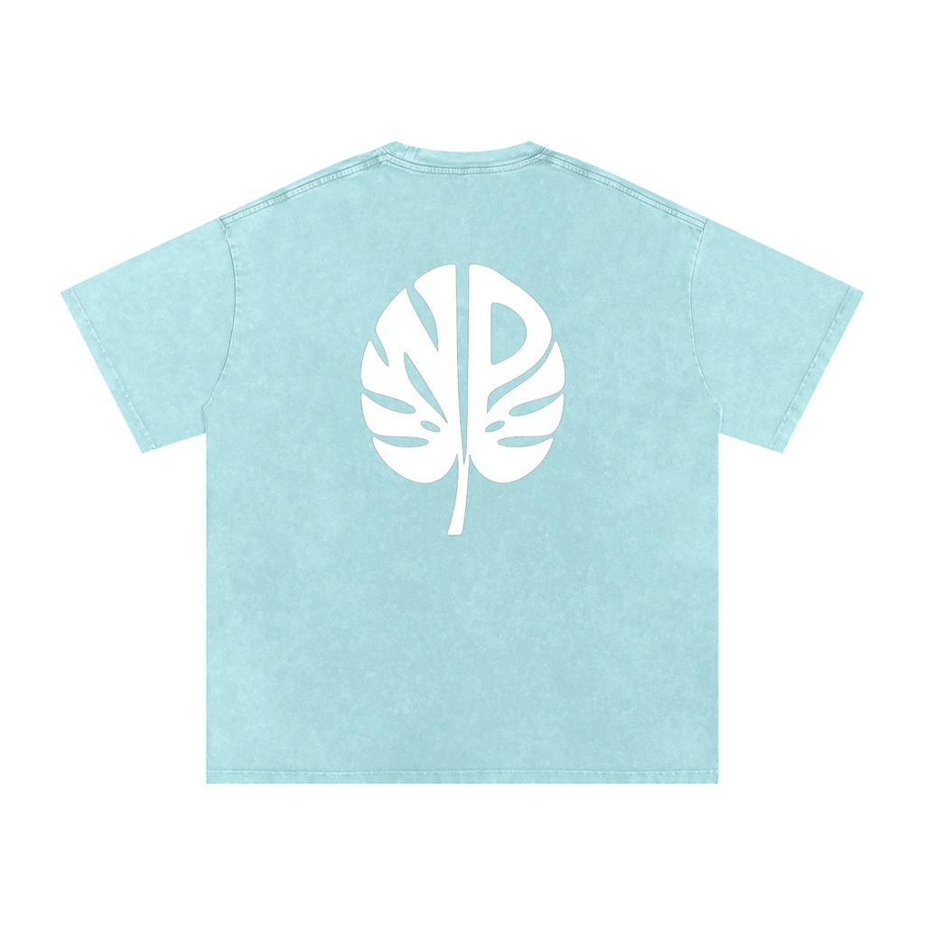 Snow Washed Natural Progression Oversized Cotton T-Shirt