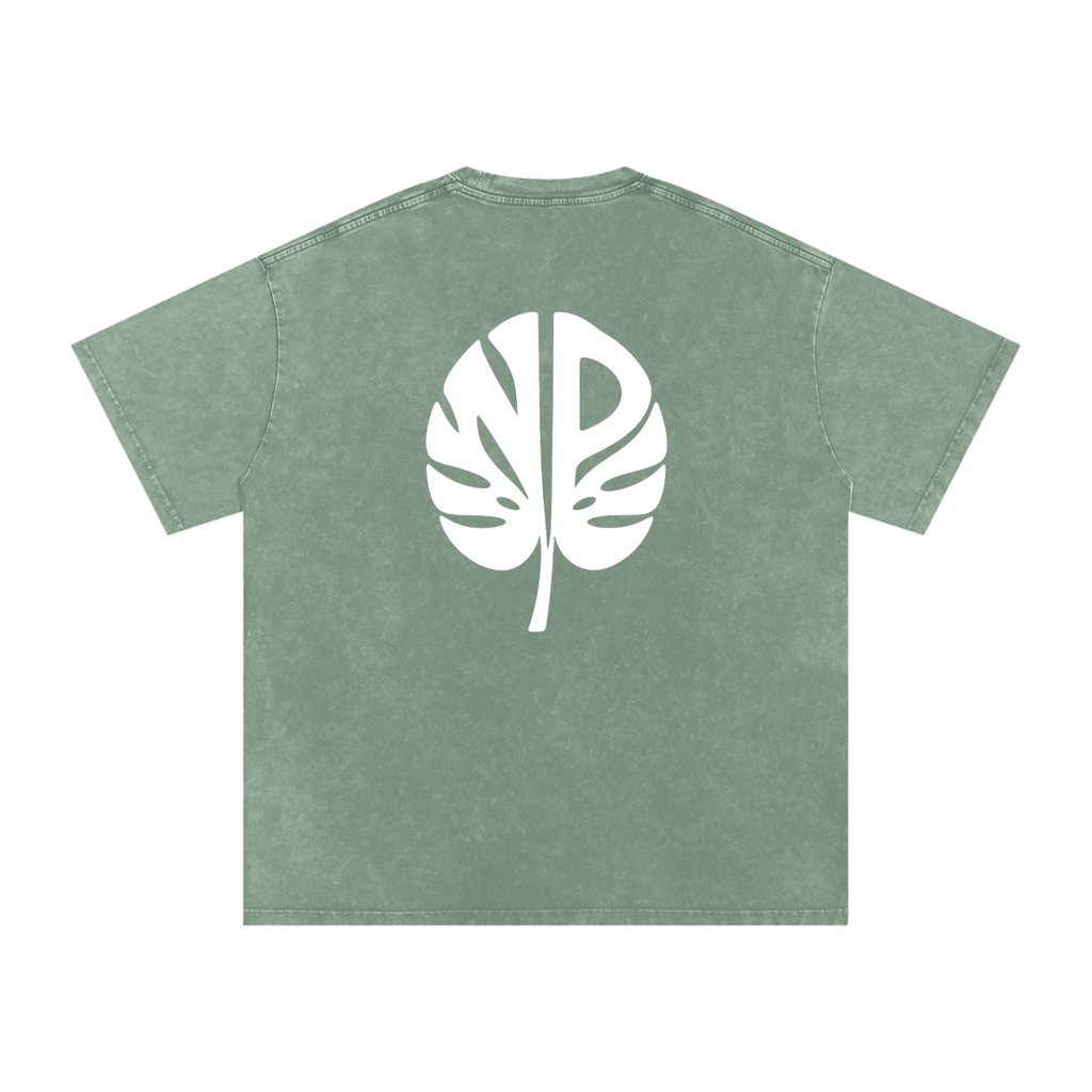 Snow Washed Natural Progression Oversized Cotton T-Shirt