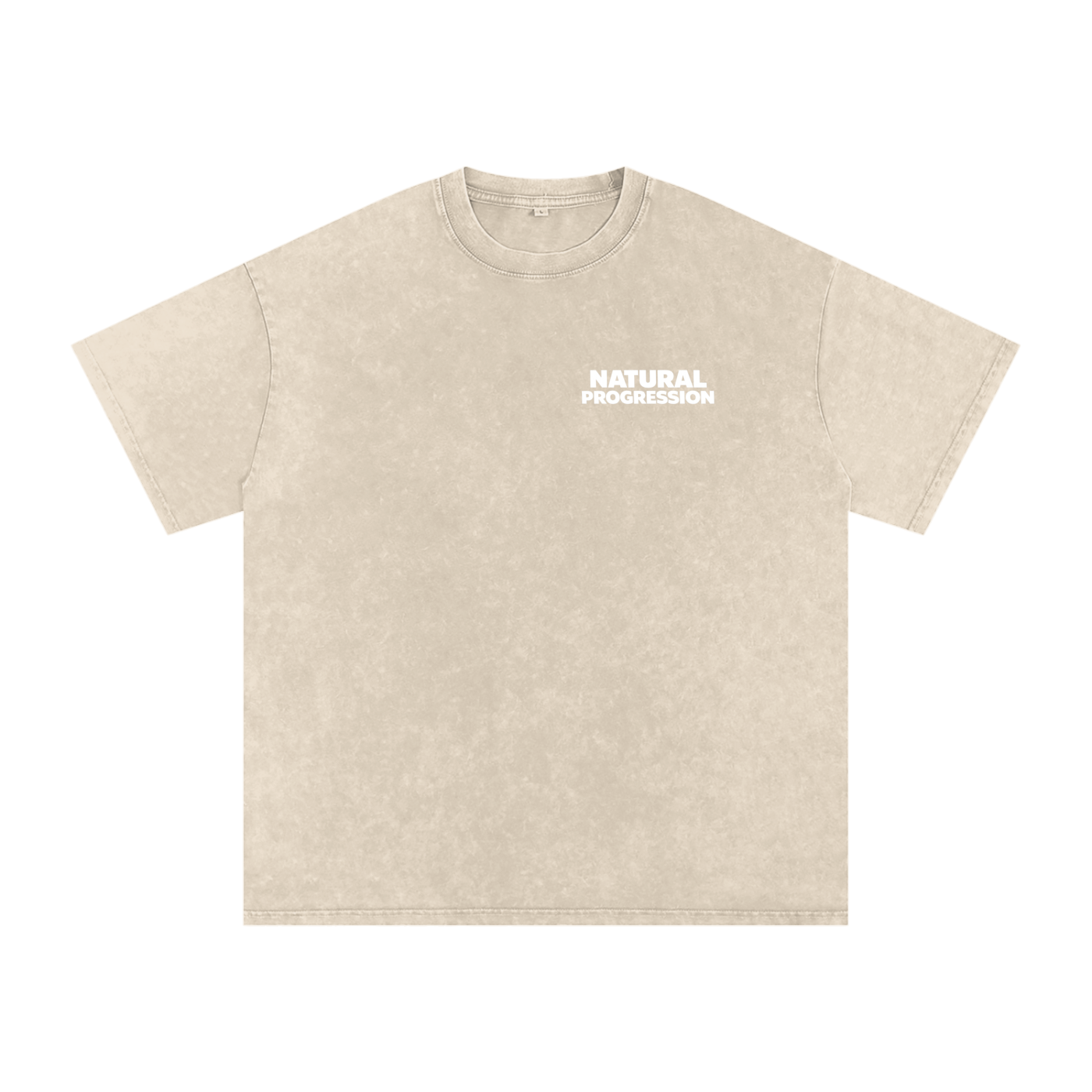 Snow Washed Natural Progression Oversized Cotton T-Shirt